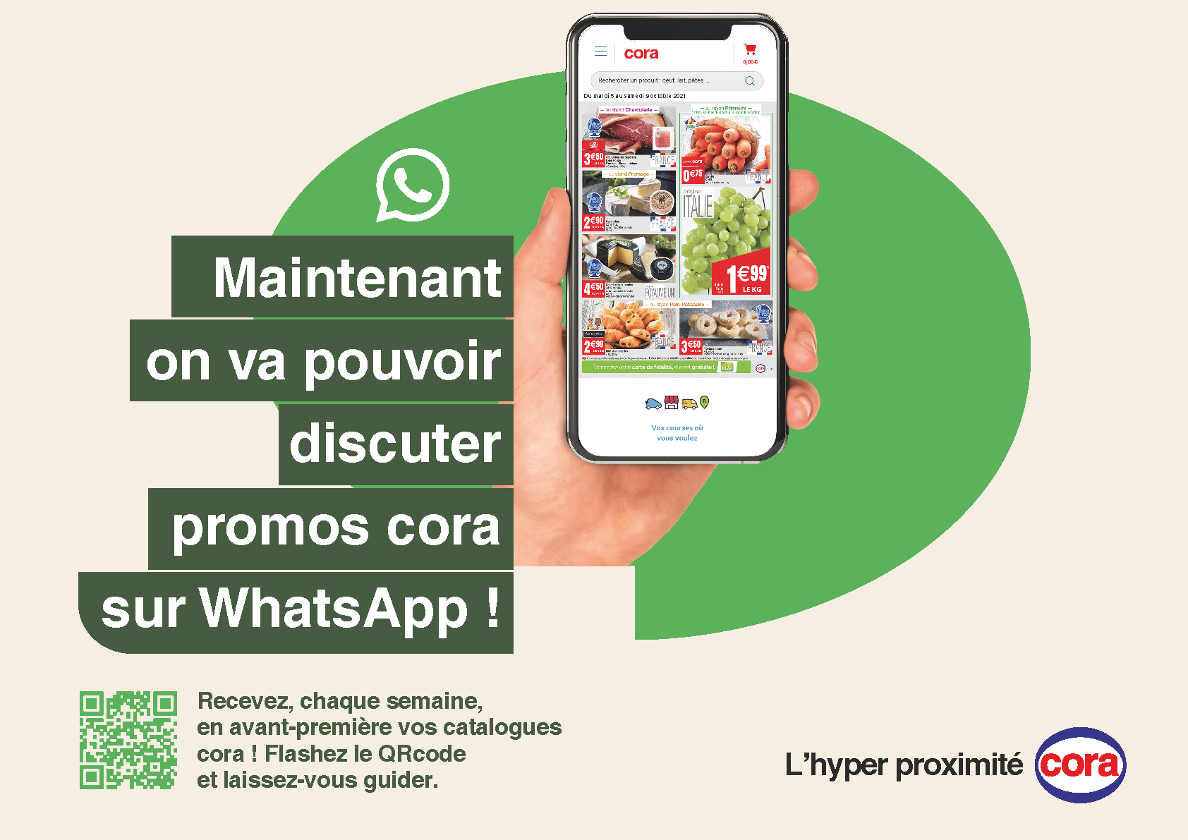 Cora et WhatsApp