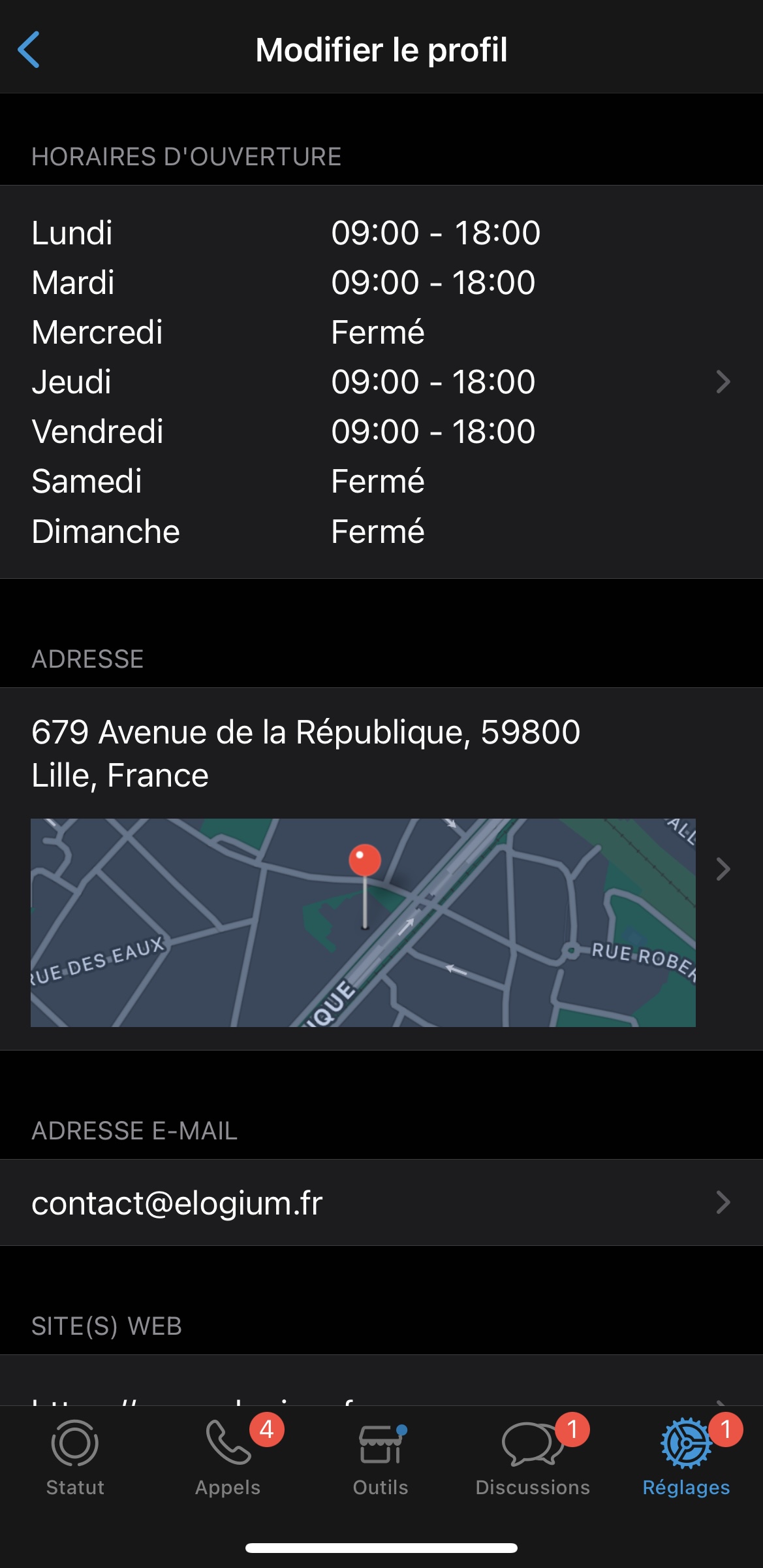 Profile Business WhatsApp